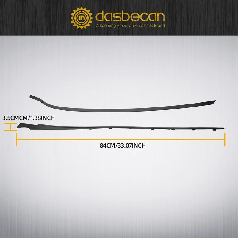 Dasbecan Pair A-Pillar Windshield Molding Trim Panel Compatible with Ford Fiesta 2011-2019 Outer Pillar Trim Molding Replaces# AE8Z5403136A AE8Z5403137B - Image 4